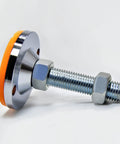Hardcore Adjustable Furniture Leveler Legs With Thick Rubber Mounts For Workbench And Pool Table Zero Hassle Screw Install close-up view