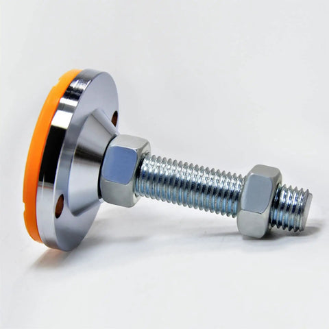 Hardcore Adjustable Furniture Leveler Legs With Thick Rubber Mounts For Workbench And Pool Table Zero Hassle Screw Install close-up view