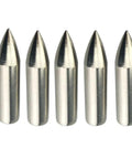 Glue On Field Points Archery Tips For 7mm Arrow Shafts, 1.368 Inch Long, 8mm Outside Diameter, 85 Grain Steel Points, Pack Of 12 For Durable Target Practice Arrows