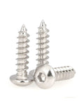 Self Tapping Wood Screws Set M3 M4 M5 M6 Black Nickel Plated, 8.8 Grade High Strength Carbon Steel, Round Pan Head Hex Socket