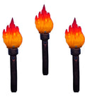 Retro Resin Torch Prop LED Light Handheld Flameless Portable Outdoor Torch Prop Lamp For Camping Parties Stage Performances