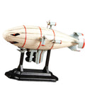 Airship Diecast Model with Stand for Home Office Decor Dope Retro Statue Perfect for Shelf TV Cabinet Cafe Bar White Large Size L