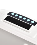 No Sweat Attendance Punch Time Clock With Crisp Lcd Display For Employee Payroll Tracking Plus Automatic Time Sync showing control panel.