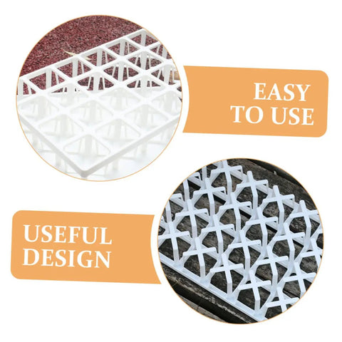 Three Pack Nursery Pot Brackets For Greenhouse Germination Trays, Square Hole Rack Holders, Lightweight Breathable Plant Propagation Storage, Space Saving Garden Organizer