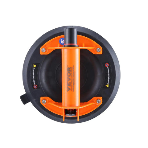 Heavy Duty Glass Vacuum Suction Cup 8 Inch Lifter With ABS Handle and Carry Box 615 Lb Load Capacity top view
