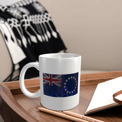 Flag Of The Cook Islands Mug 11 Oz Ceramic Coffee Cup With Handle Double Sided Print Awesome Gift For Home Office Desk And Everyday Coffee Tea Lovers Everywhere