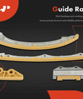 Guide rails from 11 Piece Timing Chain Kit With Sprocket And More For Honda 2.4L DOHC 4 Cylinder Engines Ready To Get Your Timing Back On