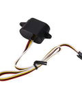 IP67 Ultrasonic Distance Sensor Module For Obstacle Avoidance Tiny Dope Yet Mighty DC 3.3V To 12V Stable Output With Low Power Built In Smart Algorithm Waterproof Ready For DIY Robotics And Auto Projects, compact black sensor with multicolored wires.
