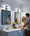 Slim 16 Inch LED Vanity Light Bar Over Mirror For Restroom IP44 Waterproof 9W Cool White 6000K Non Dimmable Makeup Lighting Fixture