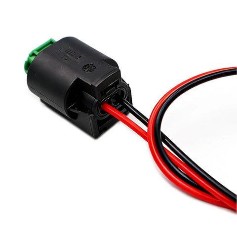 Chrysler 200 Side Marker Light Connector And Socket Kit with waterproof female connector and copper insulated wires, close-up view