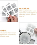 Hands holding DIY Fiberglass Screen Repair Kit With Self Adhesive Mesh Patches For Windows And Doors Easy Quick Tear Fix