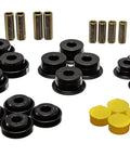 Rear Control Arm Bushing Set 2.3107G For Jeep TJ With Hyperflex Polyurethane Upgrade Heavy Duty Suspension Replacement For Better Handling Tough Contaminant Resistant Prevents Permanent Compression And Wear black polyurethane bushings