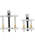 Watch Movement Holder 2 In 1 Repair Tool Durable Aluminum Alloy Pro Grade Dual Sided Fixed Base with two sizes shown