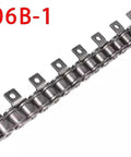 Smooth 06B Drive Roller Chain Single Wing Single Hole One And Half Meter Length shown in detail, ideal for industrial use.