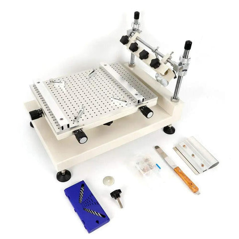 3040 Solder Paste Printer For PCBs With Manual Control Screen Printing Table and accessories with honeycomb base