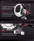 Badass 8900W Brushless Electric Wall Saw With Diamond Blade And Auto Water Cooling For Smooth Concrete Grooving and Rapid Demolition Projects showing splash-proof baffles and training wheels.