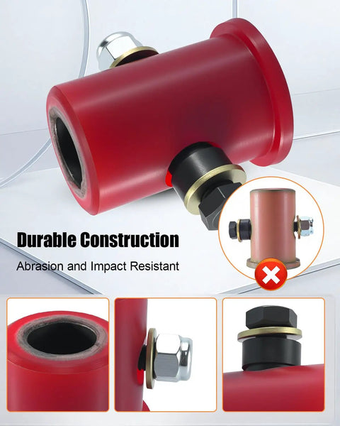 Shifter Bushing Kit Fits Automann M23311E M23311EUB And A Beefy Wide Range Of Heavy Duty Truck Transmissions Including Eaton Fuller K3399 21244 23311 Dyco DT1437 DT1438 Freightliner International Kenworth Peterbilt Mack Volvo red polyurethane bushing
