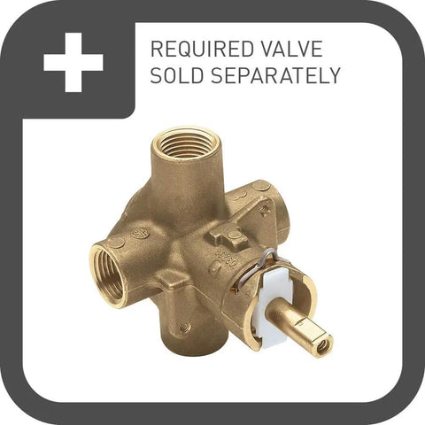 Eva Posi-Temp Eco-Performance Shower Trim Kit Chrome Conversion For Two- And Three-Hole Valves With Temperature Control Valve