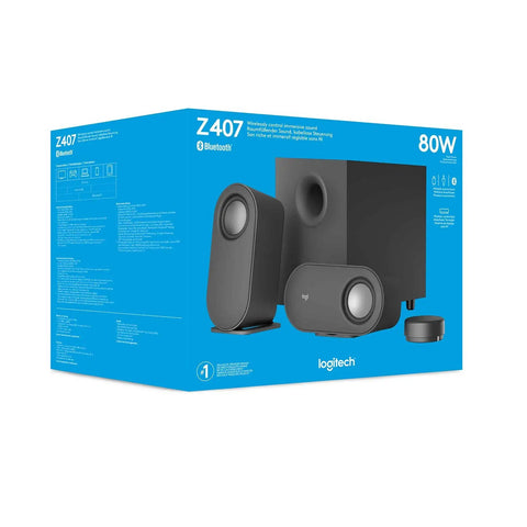 Z407 Bluetooth Computer Speakers With Subwoofer And Wireless Control Deliver Immersive 80W Peak Power Sound Packaging Box