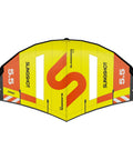 SlingWing V4 Foil Wing 7M Yellow For Wing Foil Boards, flat view showing high-tension canopy and durable airframe design.