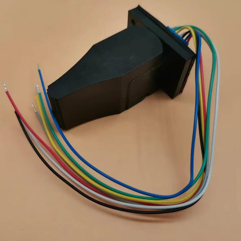Top Shelf Upper Control Box Joystick Controller 2441305250 for Haulotte Star Vertical Mast Lifts, black with multicolored wires.