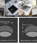 Kitchen Sink Basket Strainer Replacement 3.25 Inch Chrome Plated Stainless Steel for Standard Drains diagram showing dimensions
