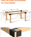 Image showing Tough As Nails 4 Pack 3-Way Corner Brackets for DIY Workbenches and Wood Projects, supports 4x4 and 2x4 lumber.