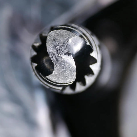Close-up of M3 x 0.5 Spiral Point Threading Tap for Pro Grade Metric Threading in Metalworking, HSS Co With AlTiN Coating, Round Shank With Square End, High Speed Steel Cobalt, H2 Tolerance, 1 Pc.