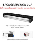 Robot Arm Gripper With Integrated Vacuum Generator And Built In Check Valves, featuring sponge suction cup for industrial automation