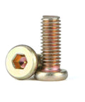 Beefy Socket Cap Screws Set M6 M8 Zinc Plated Heavy Duty Furniture Barrel Screws 90mm Flat Hex Drive close-up view