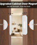 Ultra Thin Magnetic Door Catch With Heavy Duty Adhesive For No Drill Cabinet Magnets Stainless Steel Quiet Close Latch