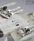 Underside view of assembled 1/72 Luftwaffe F-4F Fighter JG71 Richthofen Hangar-Ready DIY Unpainted Plastic Model Kit FX06