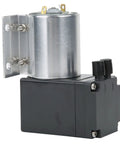 Dc 12 Or 24 Volt Mini Vacuum Pump With Integrated Mount, 10 Watt Portable Electric Diaphragm Air Compressor side view showing metal and plastic components.