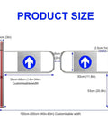 Rock Solid Industrial Heavy Duty Spring Loaded Safety Swing Gate With One Way Revolving Design For High Traffic Retail No Sweat Setup Smooth Automatic Closing Barrier Built Tough, size diagram with dimensions.