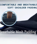 Tool Belt Suspenders With Magnet Pocket And Movable Phone Holder Heavy Duty 1680D Polyester shoulder padding detail