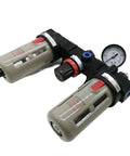 Air Treatment Unit Three Unit FRL Combo With Filter Regulator Lubricator For Industrial Air Prep And Cleaning Color Code BC40001