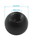 Front view of 10 Pack M4 Thread Cap Nuts Black Carbon Steel Decorative Screw Caps for Lamps and Furniture Hardware, 9mm diameter
