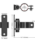Heavy Duty Gate Hinges For Chain Link Fence Parts With Electroplated Finish And Removable Bolts For 1-7/8 in OD Posts Black 2 Pack