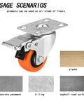 Two Inch Caster Wheels Set Of Four With Locking Swivel Casters Heavy Duty Load Capacity Up To 600 Lbs for versatile floor use