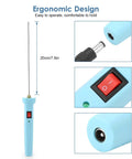 Electric Foam Cutter Pen With Quick Heat Up 24W Hot Wire Cutter for Polystyrene, blue handle, power switch, ergonomic design.