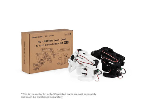AI Robotic Arm Kit With Servo Motors For AI Projects Dope Six DOF Open Source And NVIDIA Jetson Compatible, product box and components