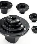 Upgrade Your Garage Game With This Killer 4-Piece Low Profile Impact Socket Adapter Set. Convert From 1 Inch Down To ¼ Inch Drive Sizes Smoothly Like A Pro. Magnetic Grip Keeps Sockets Secure While You Tackle Hardcore DIY Or Heavy Duty Mechanic Jobs Any. four black chrome steel socket adapters with magnetic ends, assorted drive sizes