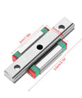 Top view of 9mm Miniature Linear Rail With Bearing Steel Block For Mini Rail Systems Ball Retainer Design Lubrication System And 4 Point Load