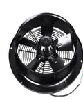 Heavy Duty Round Axial Duct Fan Pushing 1440 Cubic Meters Per Hour Of Smooth Airflow And Quiet 62 Decibel Volume For Dependable 325 Millimeter Ventilation And Bulletproof Industrial Build That Handles The Hustle, showing blades and protective mesh.
