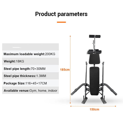 4 In 1 Weight Bench Set With Preacher Curl Pad And Leg Developer For Home Gym Full Body Training Adjustable Standard Bench dimensions