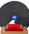 42 Piece Sandpaper Set With Handle Wet Dry Grit Range 120 To 3000 Pro Grade Silicon Carbide Sheets Abrasive Assortment