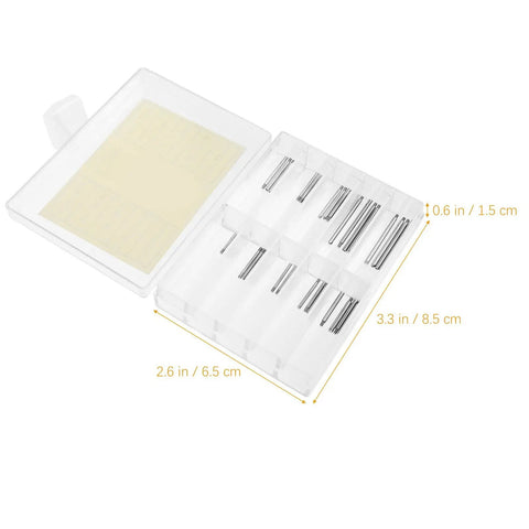 Watch Band Pins Repair Kit Set With Durable Spring Bar Pins in organizer box with multiple sizes for accurate fit