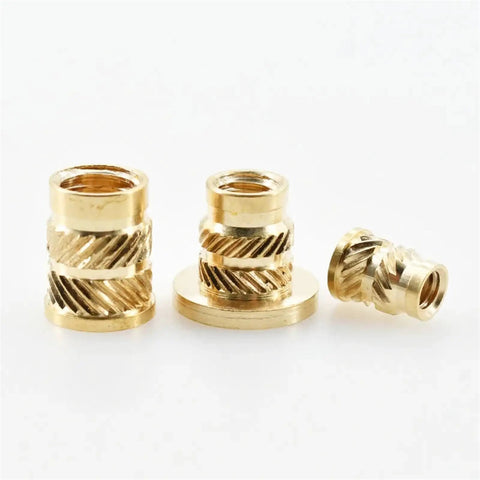 Brass Knurled Hot Melt Threaded Inserts Nuts M3 Size Lock In Solid For Wood And Plastic With Strong Hold To Handle Heavy Torque Stress Without Breaking