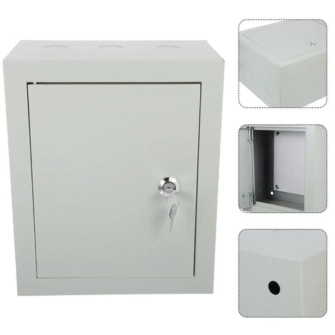Weatherproof Outdoor Electrical Junction Box With Beefy Rugged Iron Enclosure And Mounting Plate Dustproof And Waterproof