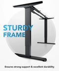 Electric Standing Desk Frame With Dual Motors 265 Lb Load Thick Automotive Grade Steel T Shaped Legs